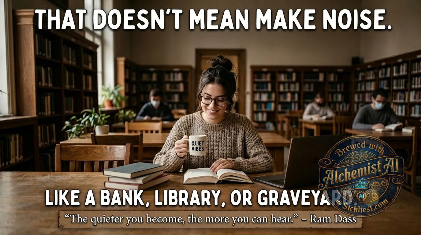 Change the top lines to say "That doesn't mean make noise."