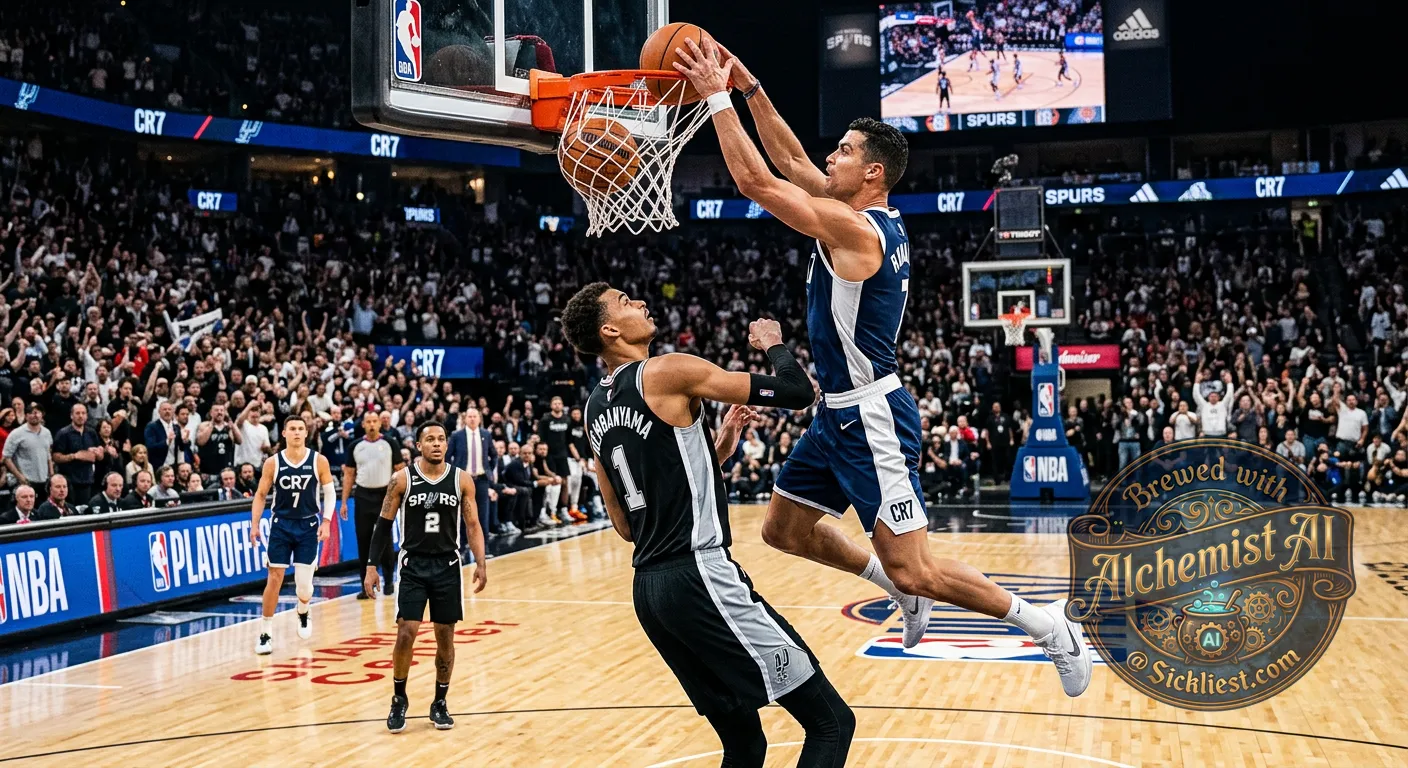 Cristiano Ronaldo dunking on Wemby