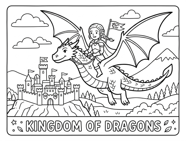 Game of Thrones inspired coloring sheet - easy. (Art for easy coloring)
