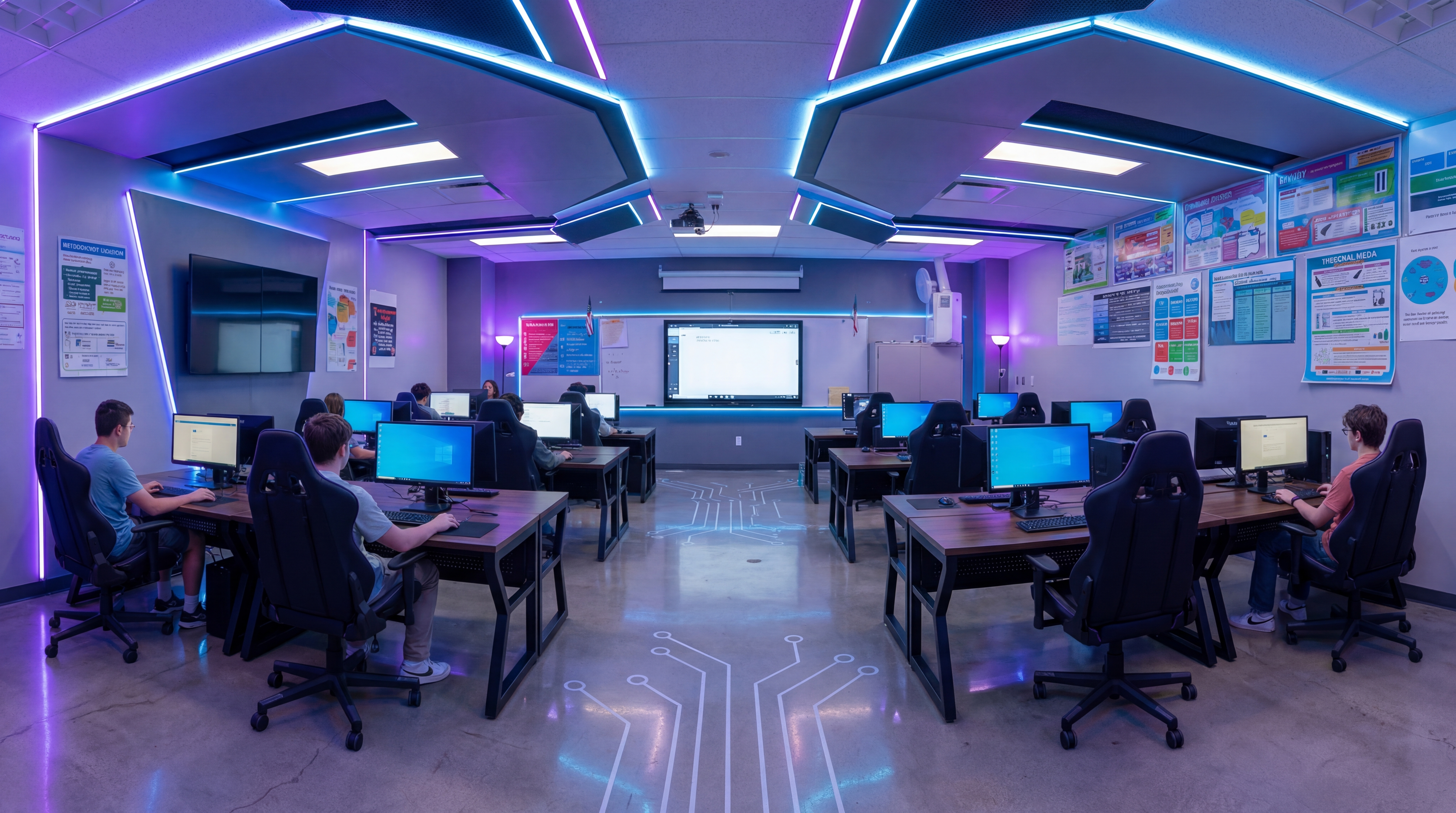 Reimagine the room with the same amount of computers/workstations.